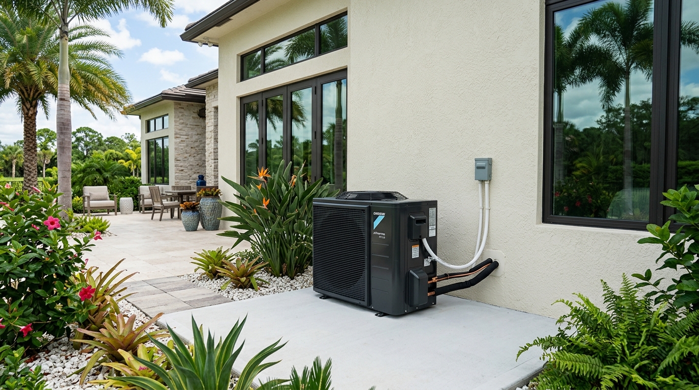 Pristine 22 SEER2 Inverter Heat Pump System After Installation